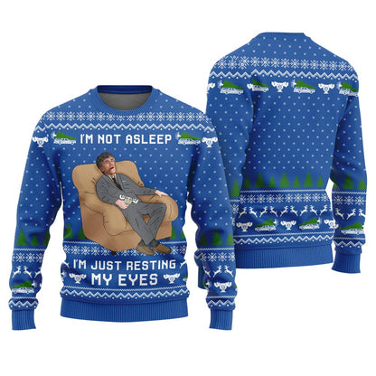 Just Resting My Eyes Ugly Christmas Sweater
