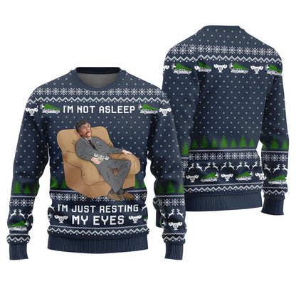 Just Resting My Eyes Ugly Christmas Sweater