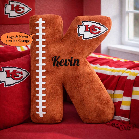 Football Pillow Custom Name and Logo All Teams 2 Irregular-Shaped Pillow Custom