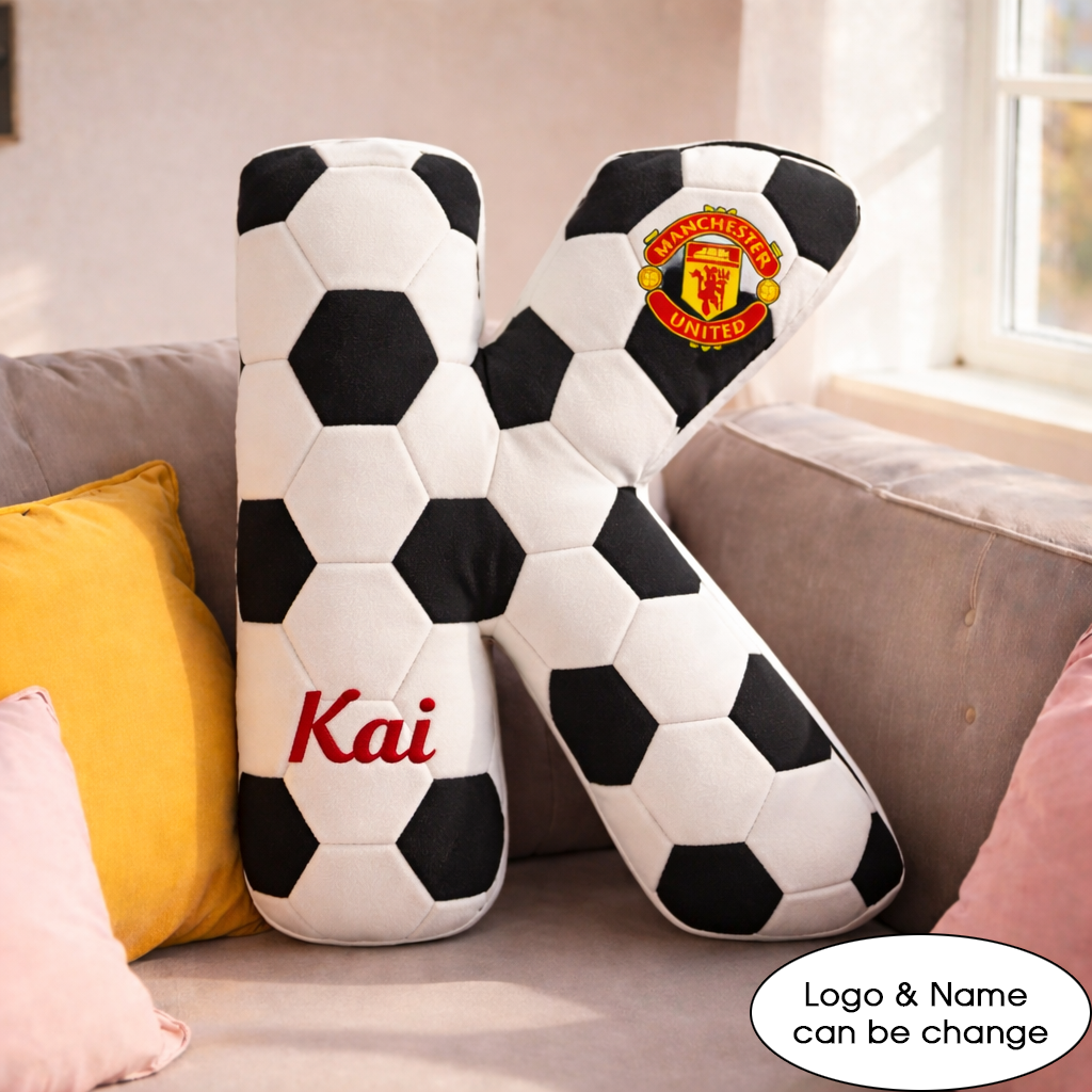 Football UK Pillow Custom Name and Logo All Teams Irregular-Shaped Pillow Custom