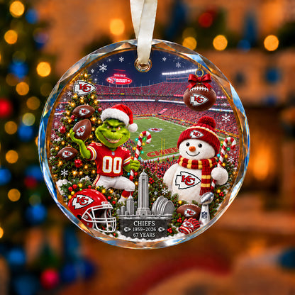 All Football Teams Christmas Vibe Snow Glass Ornament With Gift Box Trending - 5to9vibe