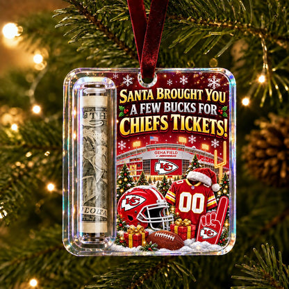All Football Teams Football Stadium Christmas Money Holder Glass Ornament - 5to9vibe