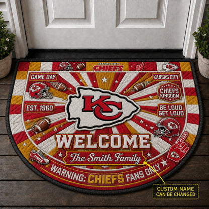 Official-Inspired Football Fan Custom Premium Welcome Mat – Personalized Doormat