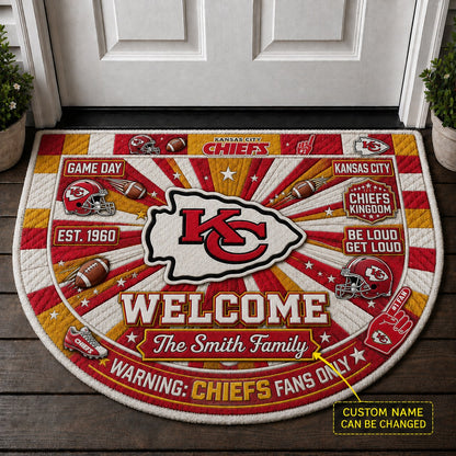 Official-Inspired Football Fan Custom Premium Welcome Mat – Personalized Doormat