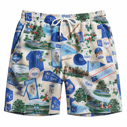 CC Baseball Teams Scenic Pattern Button-Up Unisex Hawaiian Shirt For Men and Women