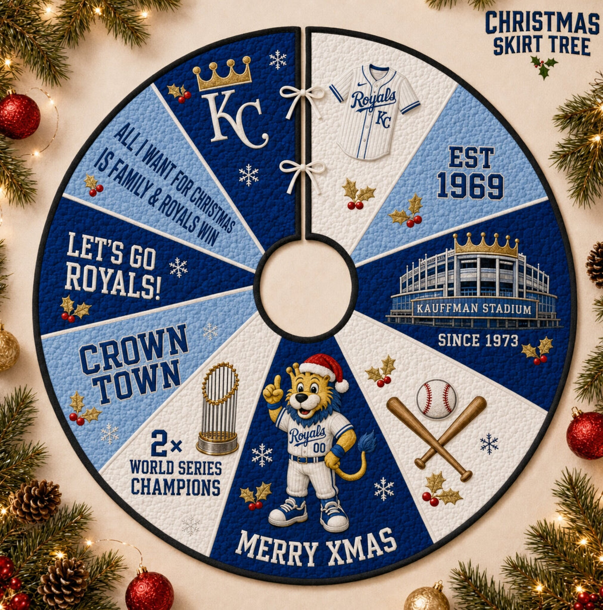 All Baseball Teams Christmas Skirt Tree for Baseball Fans - 5To9Vibe