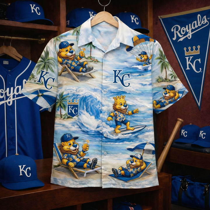 KCR Baseball Mascot Beach Viber Button-Up Unisex Hawaiian Shirt For Men & Women
