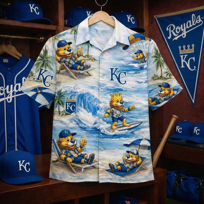 CC Baseball Mascot Beach Viber Button-Up Unisex Hawaiian Shirt For Men & Women