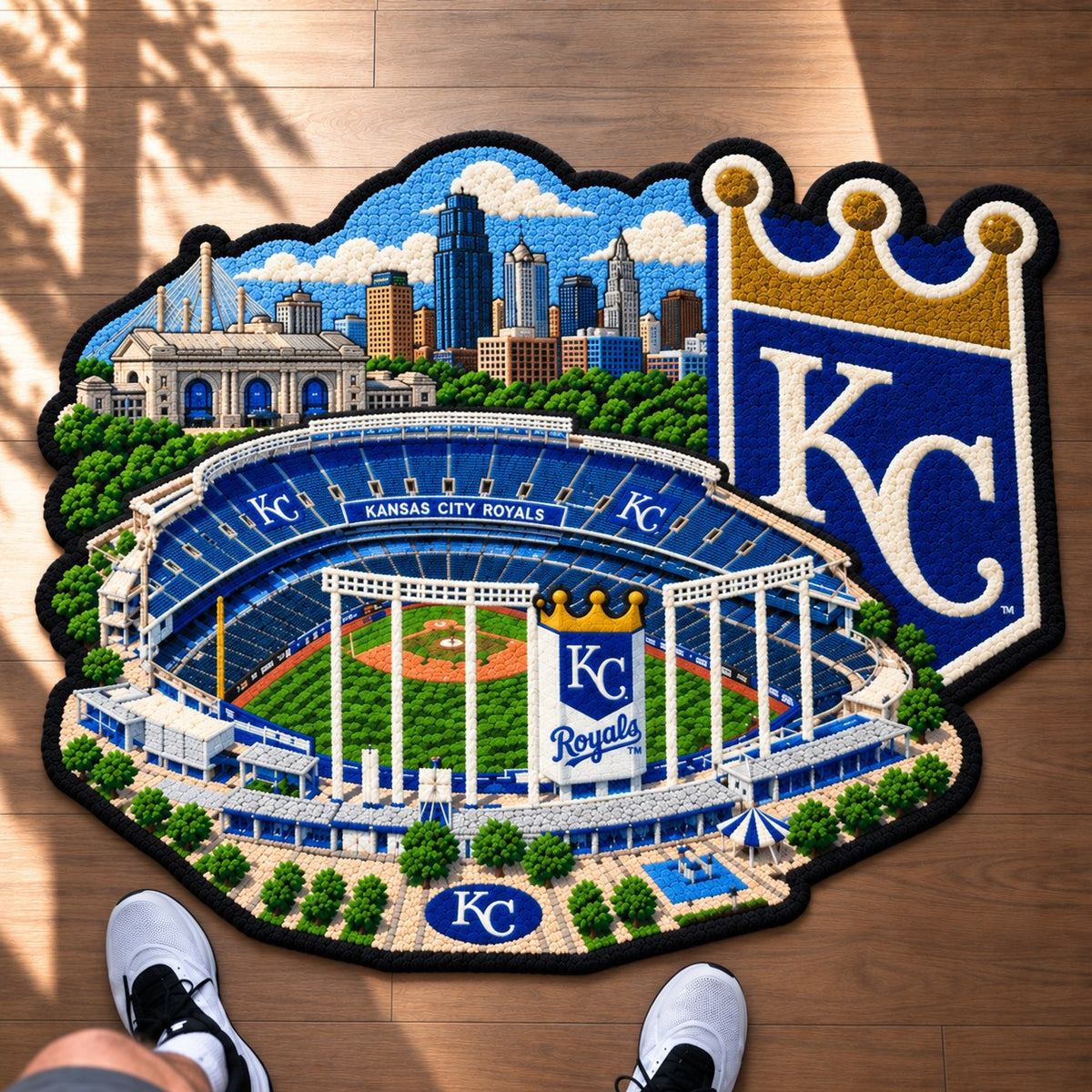 All Baseball Teams Logo Stadium Area Baseball Fan Custom Shape Rug Print Premium Welcome Mat Washable Black Border Personalized Baseball Custom Shape Rug