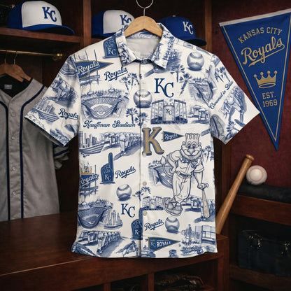 LAD Baseball Stadium SGA Blue Vibe Unisex Hawaiian Shirt