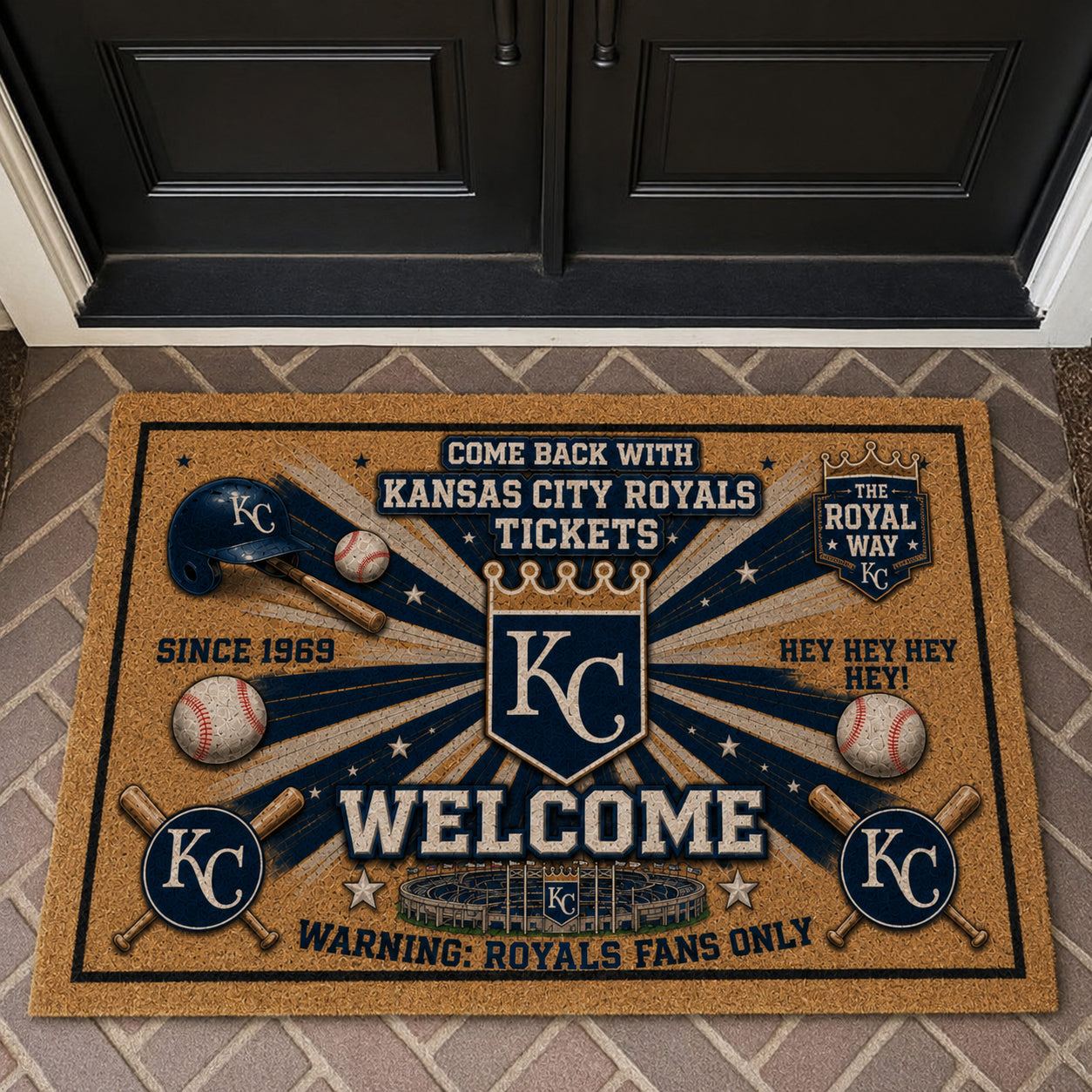 Alfombra personalizada de bienvenida premium de equipo de la MLB – Felpudo de béisbol personalizado