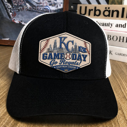 All Teams Baseball Logo Game Day Leather Patch Premium Mesh Snap Back Cap | Trucker Cap