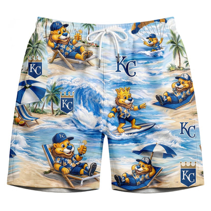 MB Baseball Mascot Beach Viber Button-Up Unisex Hawaiian Shirt For Men & Women