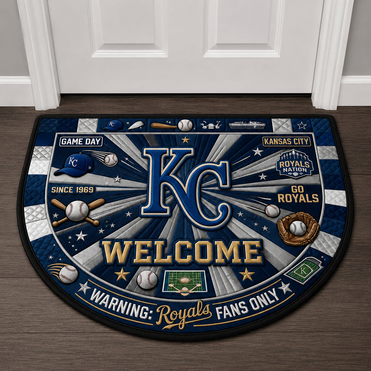 Alfombra personalizada de bienvenida premium de equipo de la MLB – Felpudo de béisbol personalizado