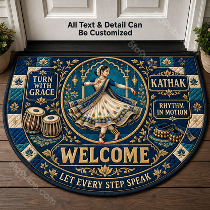 Kathak Personalized Half Round Mat | 5To9Vibe