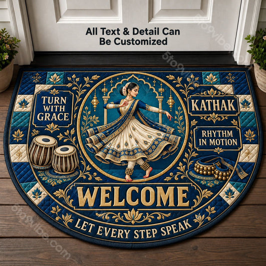 Kathak Personalized Half Round Mat | 5To9Vibe