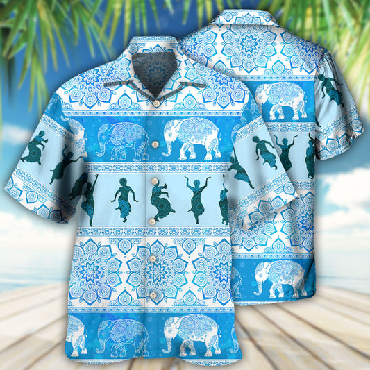 Kathak Elephant Pattern - Hawaiian Shirt 