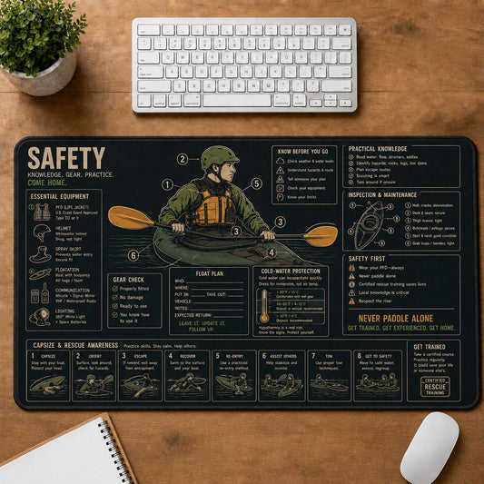 Kayaking Safety Desk Mat | 5To9Vibe