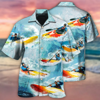 Kayaking Cool Colorful Style - Hawaiian Shirt 