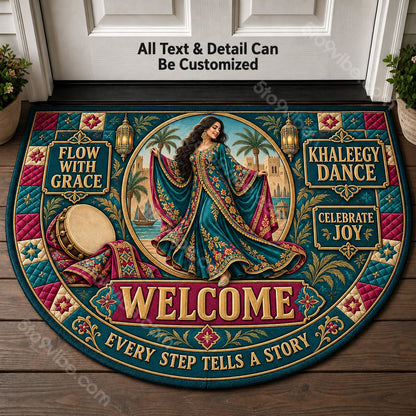 Khaleegy Dance Personalized Half Round Mat | 5To9Vibe