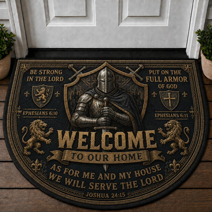 Legendary Warriors Viking Quilted Print Premium Welcome Mat – Personalized Doormat