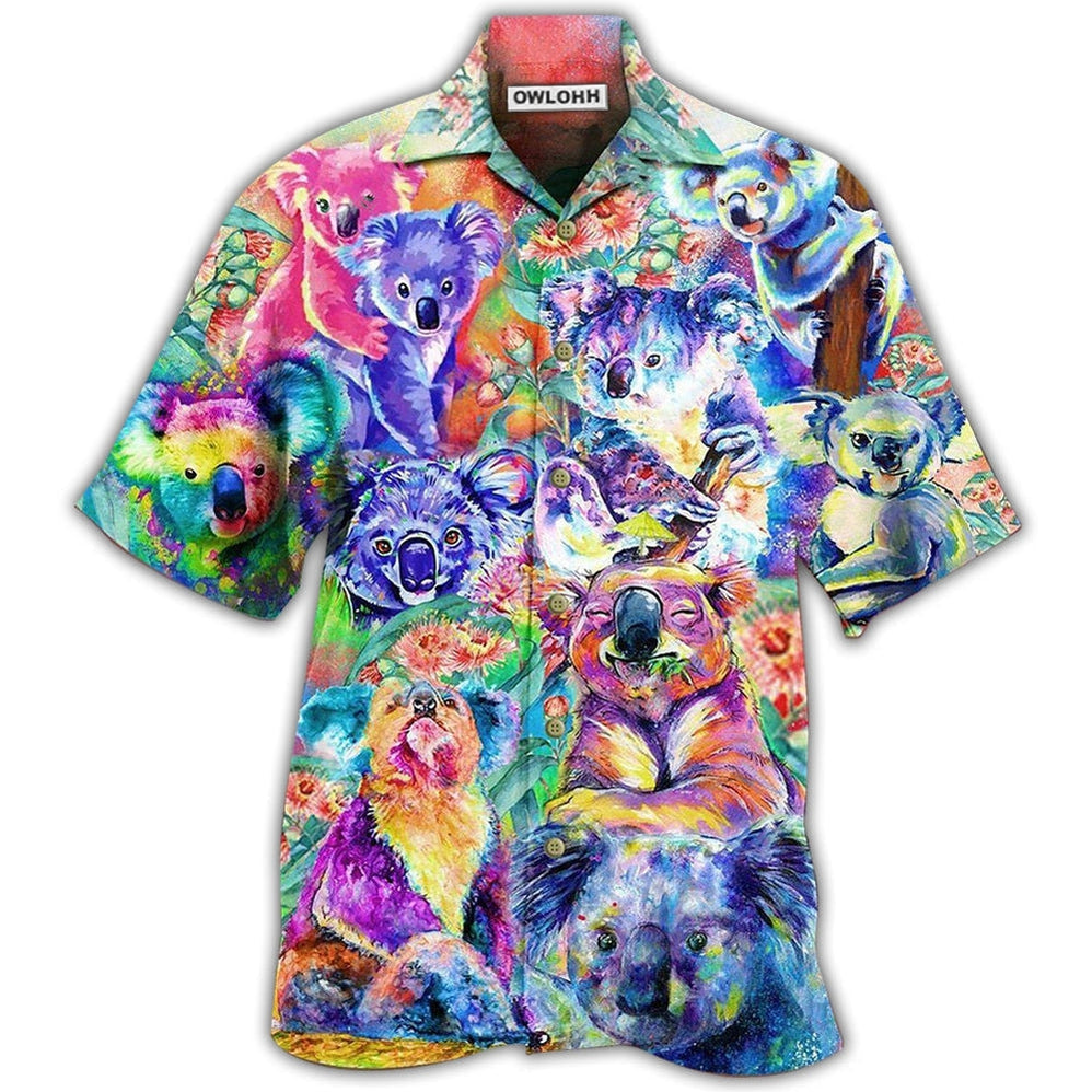 Hawaiian Shirt / Adults / S Koala Colorful Love Animals - Hawaiian Shirt 