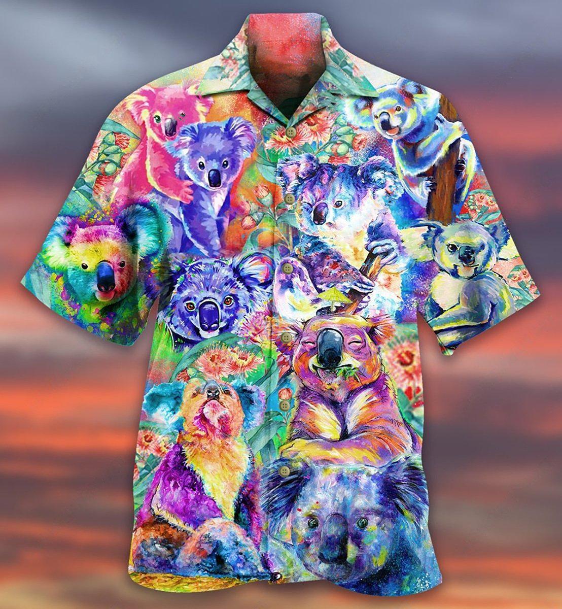 Koala Colorful Love Animals - Hawaiian Shirt 