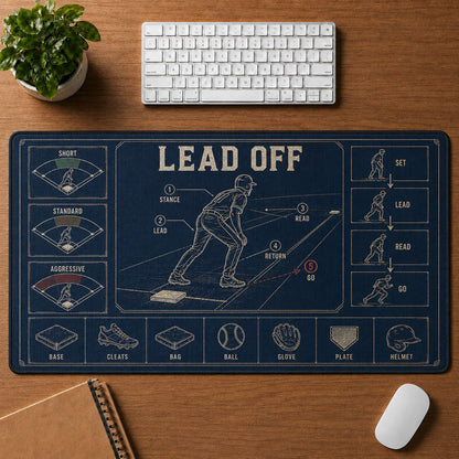 Lead Off Blueprint Desk Mat | 5To9Vibe