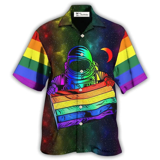 Hawaiian Shirt / Adults / S LGBT Pride Astronaut Style - Hawaiian Shirt 