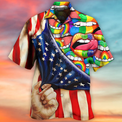LGBT Lip Love Style - Hawaiian Shirt 