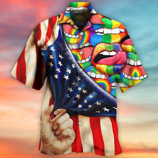 LGBT Lip Love Style - Hawaiian Shirt 
