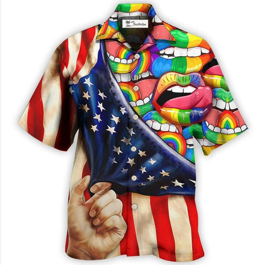 Hawaiian Shirt / Adults / S LGBT Lip Love Style - Hawaiian Shirt 