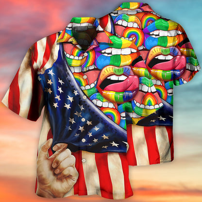LGBT Lip Love Style - Hawaiian Shirt 