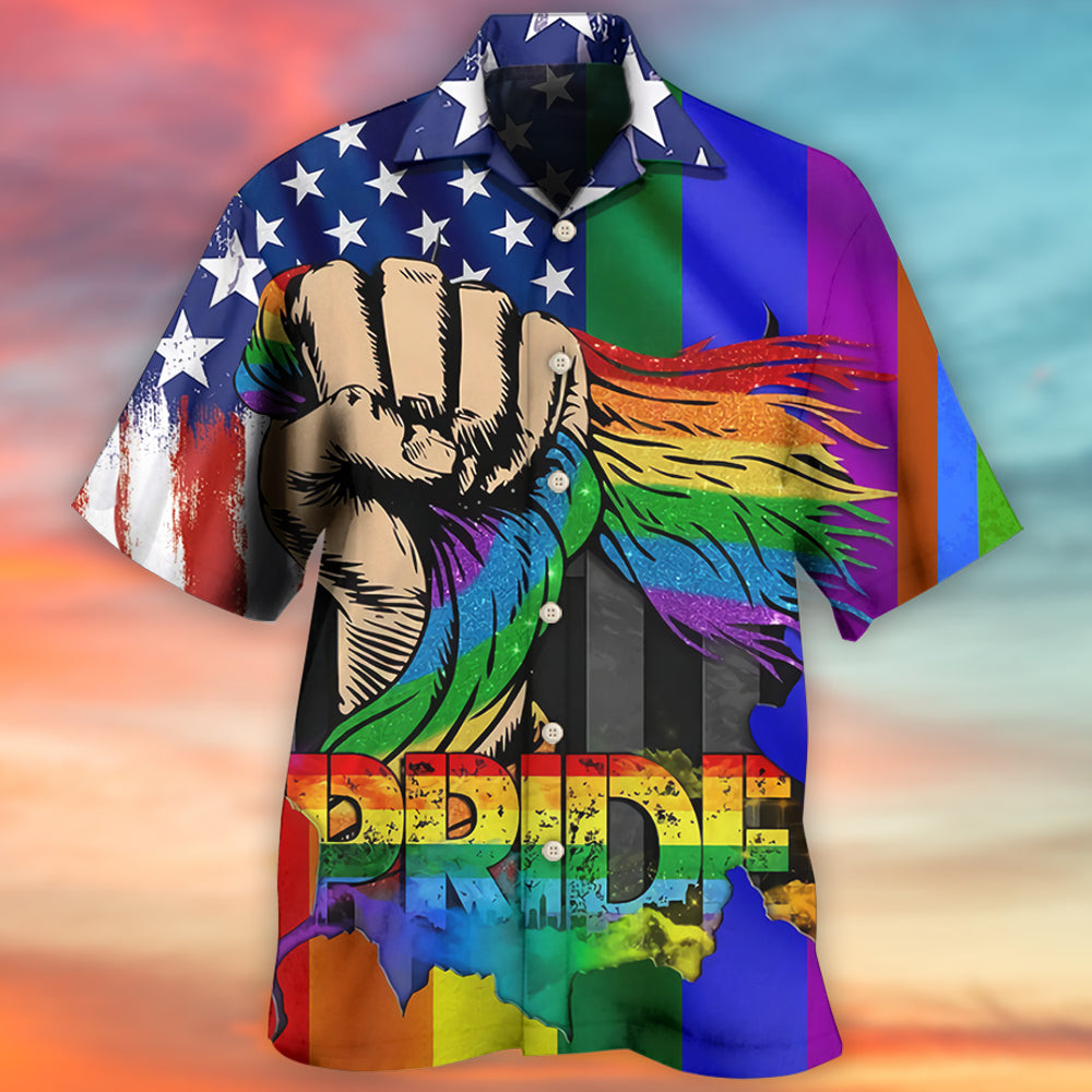 LGBT Hand Love Is Love - Hawaiian Shirt 