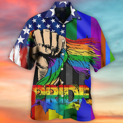 LGBT Hand Love Is Love - Hawaiian Shirt 