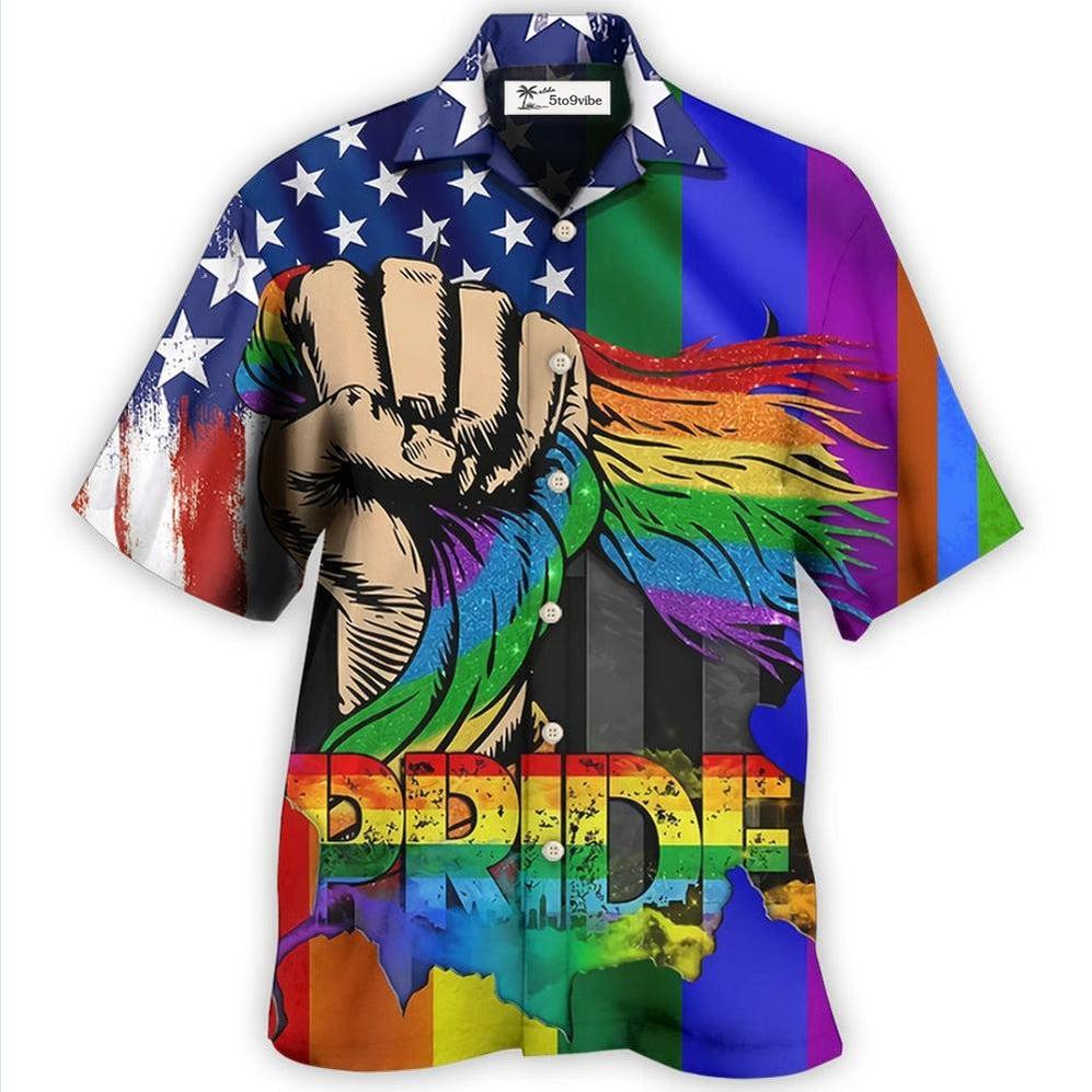 Hawaiian Shirt / Adults / S LGBT Hand Love Is Love - Hawaiian Shirt 