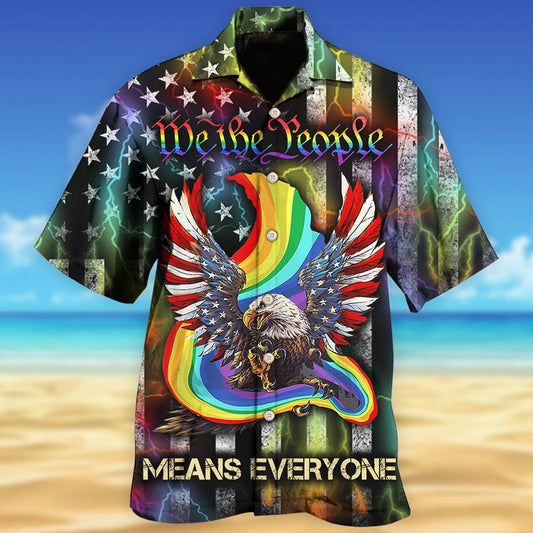 LGBT Eagle We The People Style - Hawaiian Shirt 