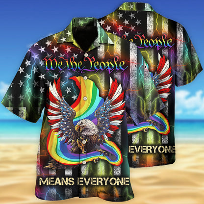 LGBT Eagle We The People Style - Hawaiian Shirt 