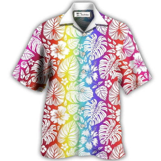 Hawaiian Shirt / Adults / S LGBT Tropical Leaf - Hawaiian Shirt 