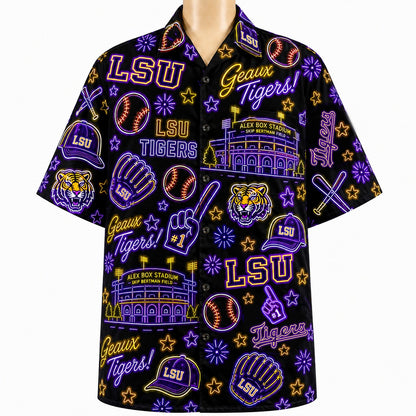 All College Basketball Teams Neon Viber Unisex Hawaiian Shirt For Men & Women