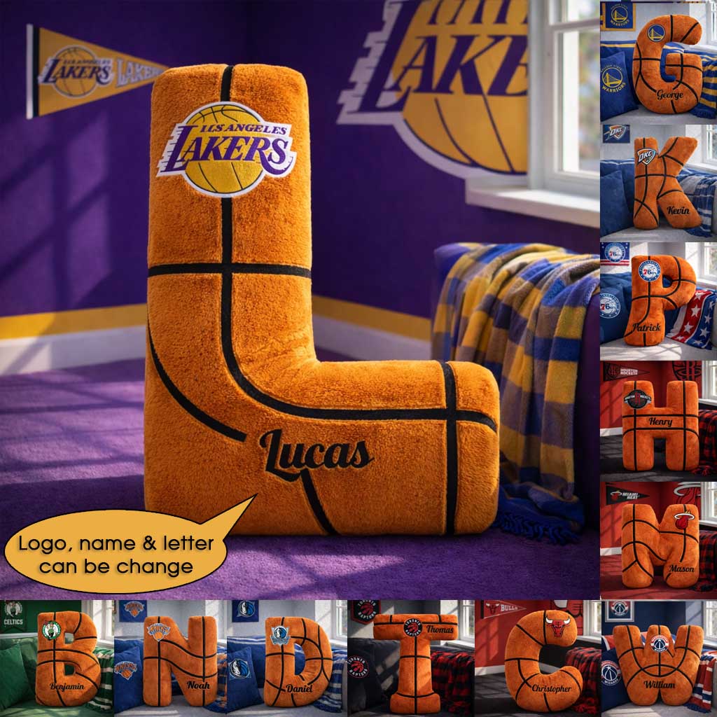 Basketball Pillow Custom Name and Logo All Teams Irregular-Shaped Pillow Custom