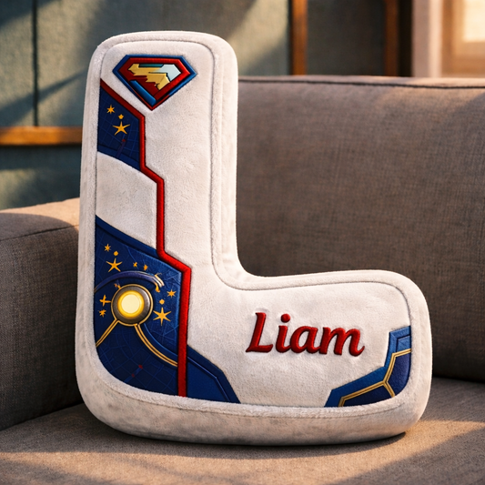 Super Hero and Princess Pillow Custom Name Gift  For Girls, Boys Irregular-Shaped Pillow Custom