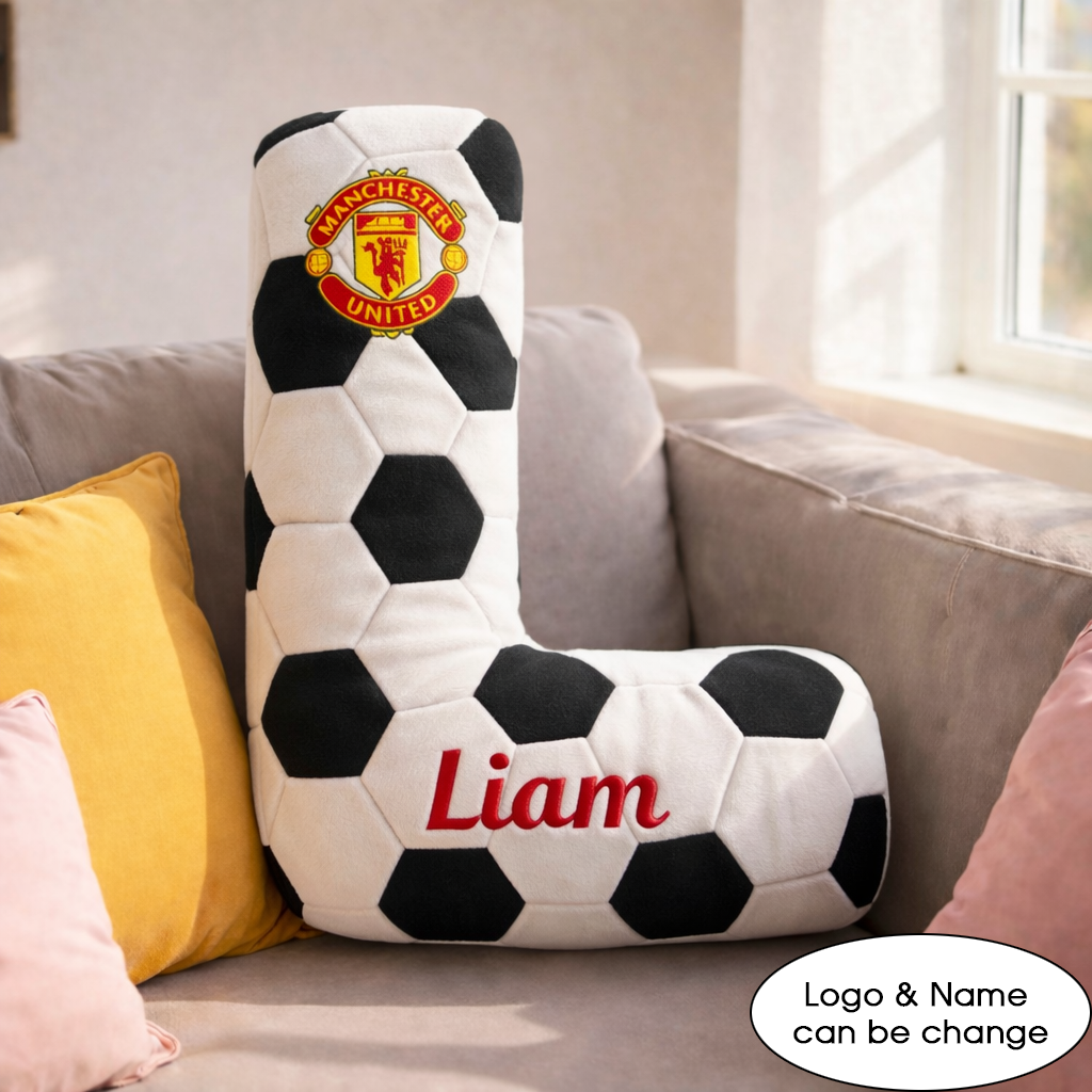 Football UK Pillow Custom Name and Logo All Teams Irregular-Shaped Pillow Custom