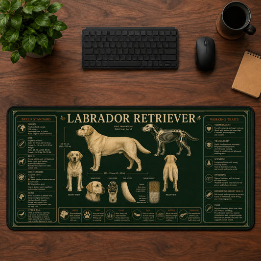 Labrador Retriever Desk Mat Mouse Pad | 5To9Vibe