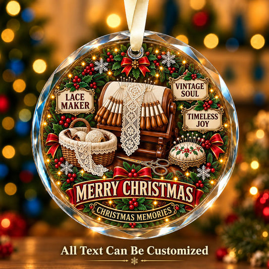 Lace Maker Personalized Glass Ornament | 5To9Vibe