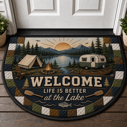 Camp Host Welcome Doormat - RV Camper & Campfire Outdoor Welcome Mat - 5to9vibe