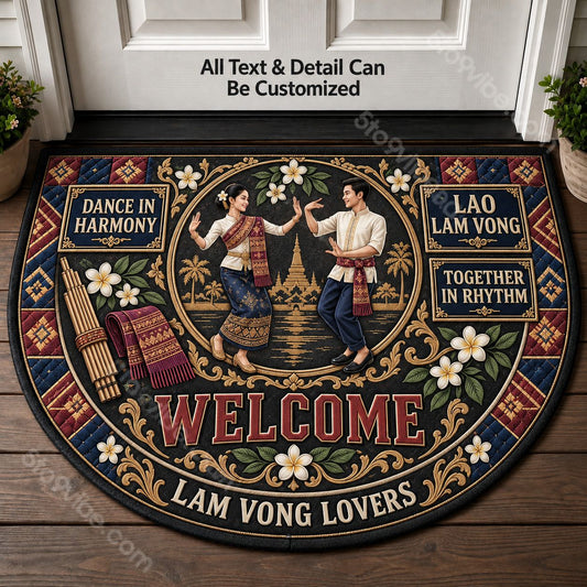 Lao Lam Vong Personalized Half Round Mat | 5To9Vibe