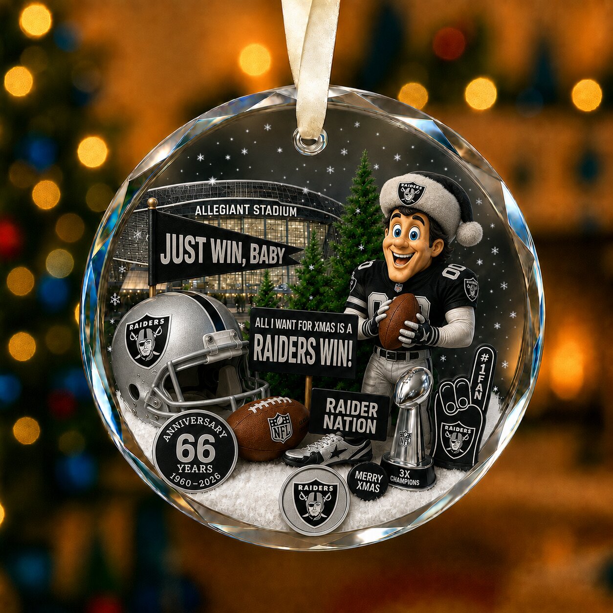 All Football Teams Christmas Glass Ornament With Gift Box Trending - 5to9vibe