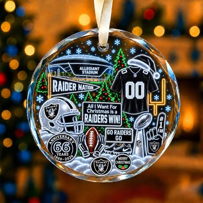 All Football Teams Christmas Neon Stadium Snow Glass Ornament With Gift Box - 5to9vibe
