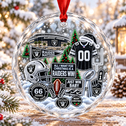 All Football Teams Christmas Stadium Snow Vibe Glass Ornament With Gift Box - 5to9vibe